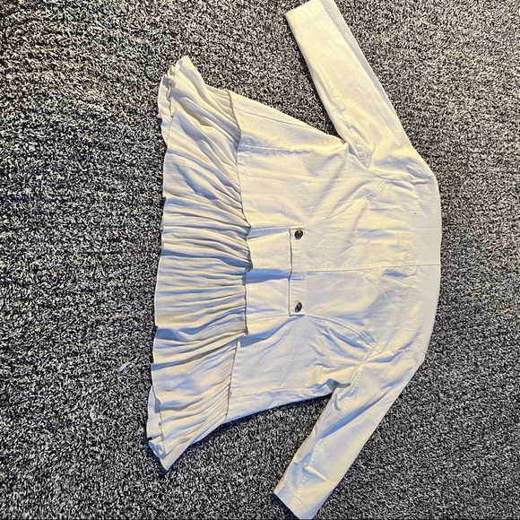 Torrid Off White Twill Peplum Military Jacket size 00 (M/L 10) - Picture 12 of 16